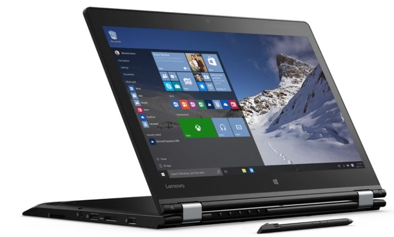 Zamena ekrana na laptopu. Na slici se nalazi Lenovo laptop sa zamenjenim ekranom osetljivim na dodir. Ispred laptopa nalazi se Lenovo olovka za crtanje po ekranu.
