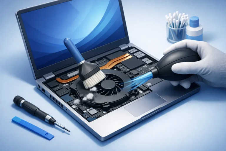 Čišćenje ventilatora laptopa bez rizika